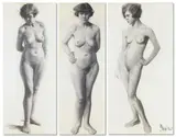 Untitled by Mary Bean Rogers, Charcoal on paper, sold Oct 2025