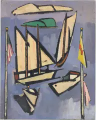 Untitled by Richard Rogers, Oil on board, sold Oct 2025