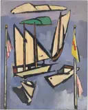 Untitled by Richard Rogers, Oil on board, sold Oct 2025