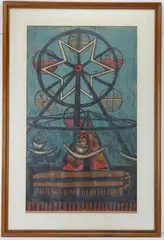 Untitled by Mildred Murphy Dillon, Woodblock, sold Oct 2025