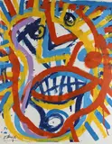 Fear by Louis Tavelli, Oil on paper (2), sold Oct 2025