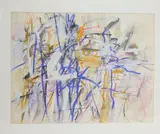 Abstract Landscape by Louis Tavelli, Oil on paper, sold Oct 2025