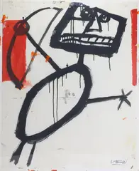 Warrior by Louis Tavelli, Oil on paper, sold Oct 2025