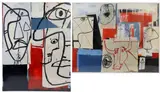 Groups on Paper by Louis Tavelli, Mixed media/collage, sold Nov 2025