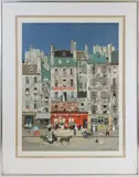 Au Bon Bock by Michel Delacroix, Lithograph print, sold Nov 2025