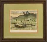 Windmill and Well by Peter Hurd, Lithograph, sold Nov 2025