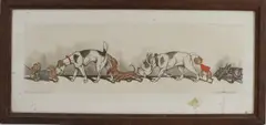 Dirty Dogs of Paris by Boris O'Klein, Lithograph print, sold Nov 2025
