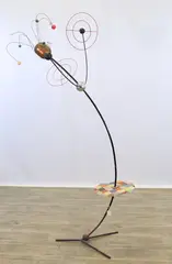 Dancing by Wolfgang Roth, Sculpture of painted metal and string, sold Dec 2025