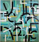 Broad Brush Abstracts by Louis Tavelli, Oil on canvas, sold Dec 2025