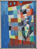 Billboard by Wolfgang Roth, Oil on board, sold Dec 2025
