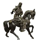 Arab on Horse by Alfred Barye, Bronze sculpture, sold Dec 2025