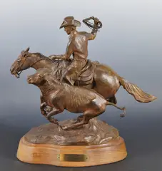 Bunch Quitter by Mehl Lawson, Bronze sculpture, sold Dec 2025