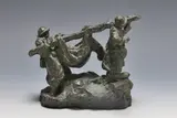 Les Poilus (The Hairy Ones) by Gaston Broquet, Bronze sculpture, sold Dec 2025