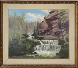 Springtime at Indian Ladder Falls by Edna Palmer Engelhardt, Oil on canvas, sold Dec 2025