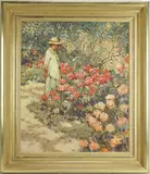 Edge of Garden by Laurence A. Campbell, Oil on canvas, sold Dec 2025