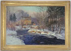 Trout Stream by Alfred Nunamaker, Oil on canvas, sold Dec 2025