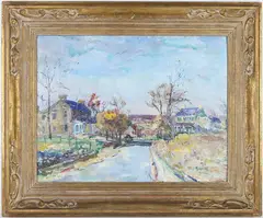 Untitled by Walter Emerson Baum, Oil on board, sold Dec 2025