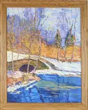 Untitled by Ray Overpeck, Oil on board, sold Dec 2025