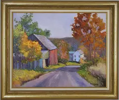 Berks County by Ray Overpeck, Oil on board, sold Dec 2025