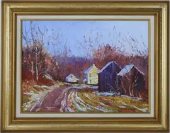 First Snow by Ray Overpeck, Oil on canvas, sold Dec 2025