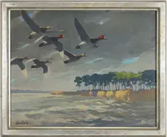 Untitled by Richard Evett Bishop, Oil on canvas, sold Dec 2025