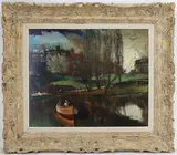 Newcomb Macklin Frame by Olivier Foss, Oil on canvas, sold Dec 2025