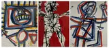 Warrior by Louis Tavelli, Oil on paper and mixed media, sold Dec 2025