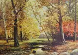 Palette of Autumn by Robert E. Wood, Lithograph "Palette of Autumn", sold Dec 2025
