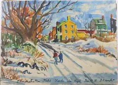 Demonstration Sketch, Leeds Jr. High, Dec. 14 '65 B Esenstat by Ben Eisenstat, Oil on canvas, sold Dec 2025