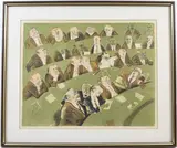 Members of the House by William Gropper, Lithograph print, sold Dec 2025