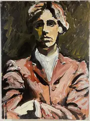 Portrait by John Gwinn, Oil on panel, sold Feb 2026