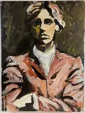Portrait by John Gwinn, Oil on panel, sold Feb 2026