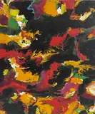 Untitled by John Gwinn, Oil on wood, sold Feb 2026
