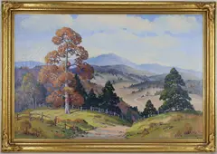 October Day, Ozark Mountains by Ernest T. Fredericks, Oil on canvas, sold Feb 2026