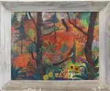 Untitled by Ernest Hopf, Mixed media on board, sold Feb 2026