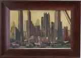 Untitled by Ernest Hopf, Watercolor on cardboard, sold Feb 2026
