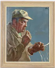 Untitled by Martin Jack Zipin, Oil on board, sold Feb 2026