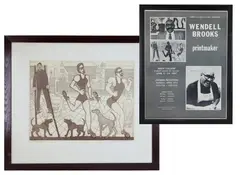 Thirty-two Olympics by Wendell T. Brooks, Woodblock print (1), sold Feb 2026