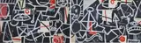 Indigenous Peoples Cave Art on Paper by Louis Tavelli, Oil on paper and mixed media/collage, sold Feb 2026