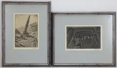 Coal Stripping by Nicholas Bervinchak, Etchings (2), sold Feb 2026