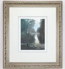 Dans le Parc de Gennevilliers by Michel Delacroix, Lithograph print "Dans le Parc de Gennevilliers", sold Feb 2026