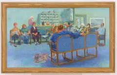 Doctor's Reading Room by Taylor Oughton, Acrylic on canvas, sold Feb 2026