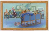 Doctor's Reading Room by Taylor Oughton, Acrylic on canvas, sold Feb 2026