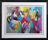 Cafe De Lion by Isaac Maimon, Serigraph, sold Feb 2026