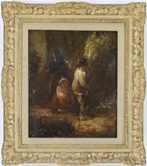 The Bon Fire by George Morland, Oil on board, sold Mar 2026