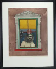 Poet from Fun City by Richard Lindner, Lithograph, sold Mar 2026