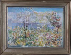 Untitled by Edward Lis, Oil on board, sold Mar 2026