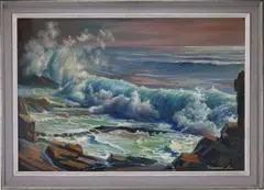 Untitled by Edward Lis, Oil on board (two-sided), sold Mar 2026