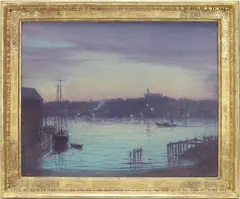 Gloucester, by George Sotter, oil on board, sold Mar 2026