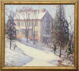 Solitary House, Hendricks, PA by Maude Drein Bryant, Oil on canvas, sold Mar 2026